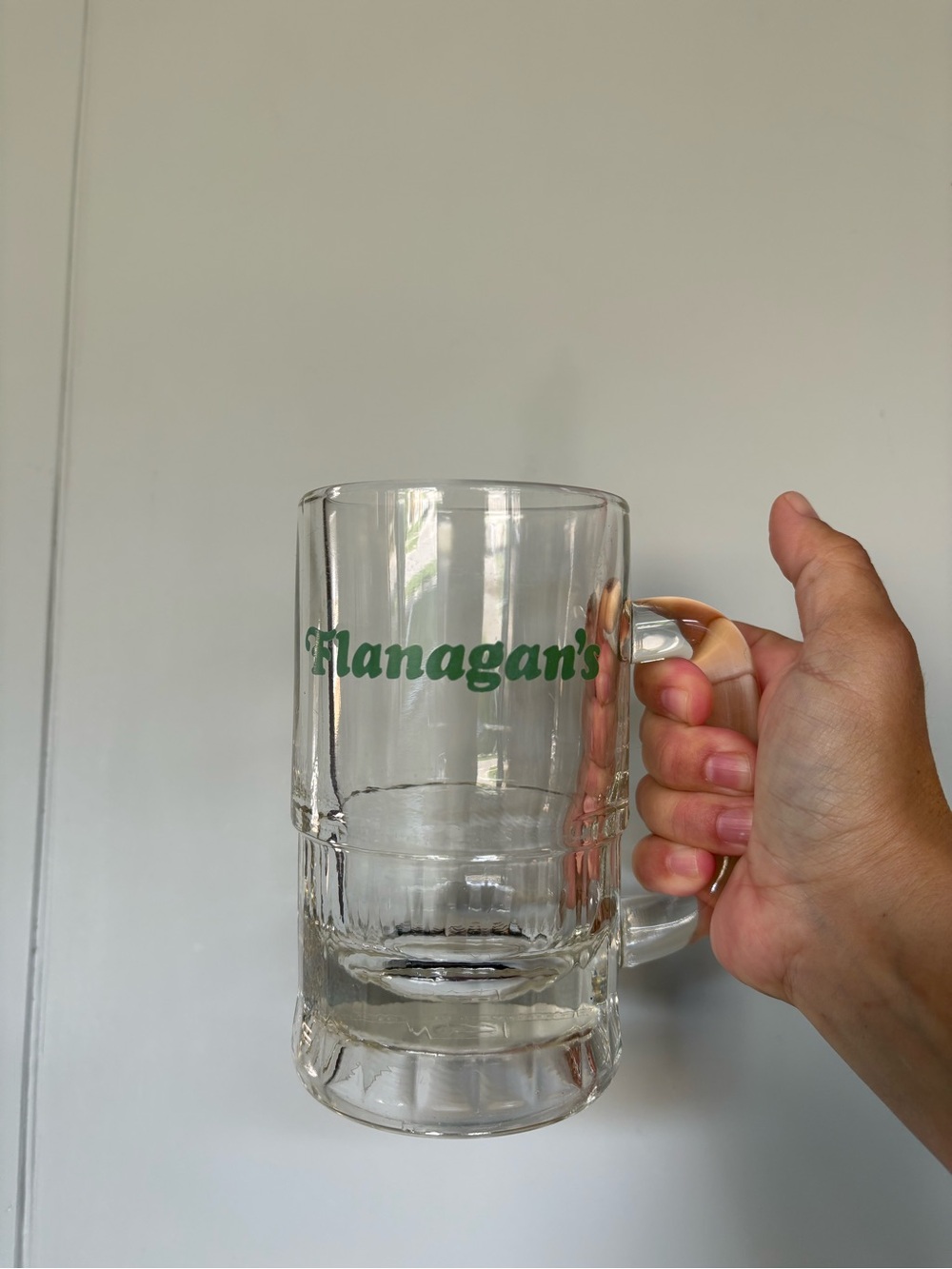 Vintage Flanagan’s Heavy Glass Beer Mug | Made in Canada | Priced to Sell!